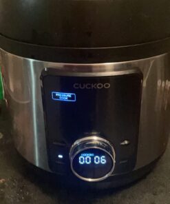 CUCKOO Pressure Cooker 10 Menu Options: Steamer, Slow Cook, Sauté, Porridge, & More, User-Friendly LED Display, Stainless Steel Inner Pot, 24 Cup / 6 Qt. (Uncooked) CMC-ZSN601F Black 18 715ncn0jiUL