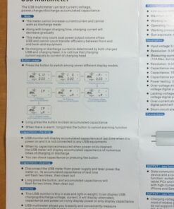 DROK USB Tester, USB-A 2.0 Digital Multimeter Dual USB Output Ports PD QC 3.0 Color LED Display, 7 Modes Capacity Voltage Current Power Voltmeter Ammeter for Laptop Power Bank Solar Panel Black 37 715npPG6B4L