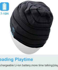 Rotibox Bluetooth Beanie Hat Wireless Headphone for Outdoor Sports Xmas Gifts One Size A1-bb006-gray 16 715oGNawYdL