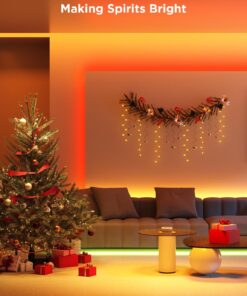 Alternative view of Govee 100ft LED Strip Lights, Bluetooth RGB Christmas LED Lights with App Control, 64 Scenes and Music Sync LED Strip Lighting for Bedroom, Living Room, Kitchen, Party, ETL Listed Adapter