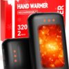 Hand Warmers Rechargeable, 2 Pack 6400mAh Electric Hand Warmer, 16 Hours Lasting, Great for Outdoors, Camping, Gifts for Men Women Black 2 Pack