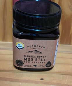 EGMONT HONEY Manuka Honey MGO 514+ UMF 15+ – NON-GMO, Kosher, Recycled plastic jar, Traceable 100% Pure Authentic New Zealand Honey 8.8oz (250g) 250.0 Grams 22 715ooH5X2rL