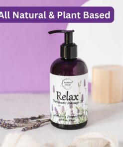 Relax Therapeutic Body Massage Oil - with Best Essential Oils for Sore Muscles & Stiffness – Lavender, Peppermint & Marjoram - All Natural - with Sweet Almond, Grapeseed & Jojoba Oil 8oz 8.5 Fl Oz (Pack of 1) 30 715oqFoqdPL 3