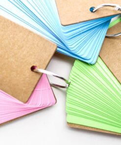 Blank Flash Cards Index Cards Note Cards with Binder Ring, Assorted Colors, 3.5 x 2.2 Inches,10 Packs, 50 Sheets/Pack 13 715pKdci LL