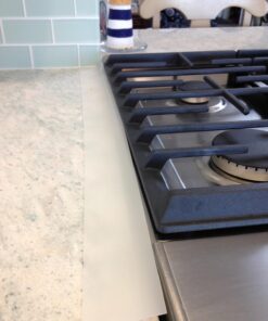 ITEMporia Silicone Stove Gap Covers (2 Pack), Easy Clean Heat Resistant Oven Gap Filler To Seal Between Stovetop and Counter (25 Inches, Translucent White)) 25 Inches 15 715pWb0fxLL