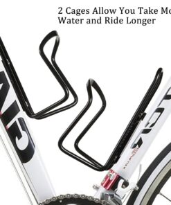 Bike Water Bottle Holder, Alloy Aluminum Lightweight Water Bottle Cages for Bike, 2 Pack Bicycle Water Bottle Holder Cages Brackets Bicycle Accessories Water Bottle Mount for MTB Bike Road Bike Black 11 715pnN0EGYL