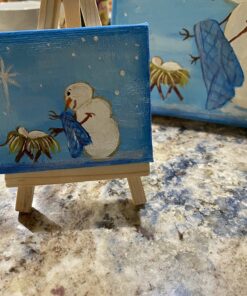 SL crafts Mini Stretched Canvas 3.5"X2.75" (1 Pack of 12 Mini Canvases) 34 715pqxAaP4L