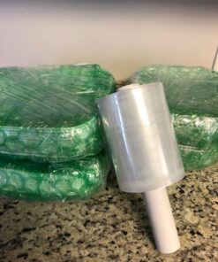 Sam Wrap (R) Stretch Wrap 5" x 1000' Roll with Handle, 80 Gauge Extra Thick Durable Self-Adhering Plastic Wrap for Moving, Packing Wrap Industrial Strength, Clear Plastic Pallet Shrink (2 Pack) 2 Pack 42 715q4Gq7uL