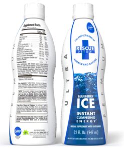 Rescue Detox - ICE - Blueberry Flavor - 32 oz | Works in 90 Minutes Up to 5 Hours - Concentrated Cleansing Drink with B Vitamins 7 715qRmENGVL