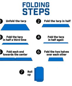 Grizzly Tarps by B-Air 8' x 10' Large Multi-Purpose Waterproof Heavy Duty Poly Tarp with Grommets Every 36", 8x8 Weave, 5 Mil Thick, for Home, Boats, Cars, Camping, Protective Cover, Blue 8' x 10' 37 715qT1MHbtL