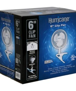 Hurricane Fans - Classic 6 Inch Clip Fan - Portable Fan with Strong Clamp, Two Speed Settings, and Adjustable Tilt Mechanism, White - Great Work Fan, School Fan, Desk Fan, Greenhouse Fan 6" Classic 28 715qeZFgsL