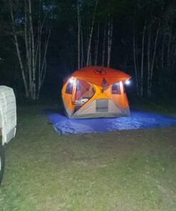 Gazelle Tents T4 Hub Tent, Easy 90 Second Set-Up, UV Resistant, Removable Floor, 4-Person, Orange, 78"x 94" x 94" 22272 T4 Orange/Grey 57 715qsC3dR0L