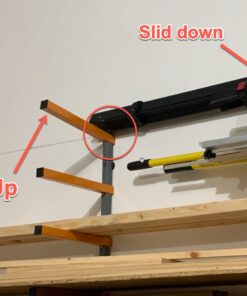 Bora Wood Organizer and Lumber Storage Metal Rack with 6-Level Wall Mount – Indoor and Outdoor Use, In Orange | PBR-001 57 715tNV1tbqL