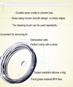 Alternative view of SOEOR Spill Proof Lid With Straw For 30 Oz YETI Rambler, Tumbler,Ozark Trail cup and other brands Vacuum insulation stainless steel 30 oz Tumblers