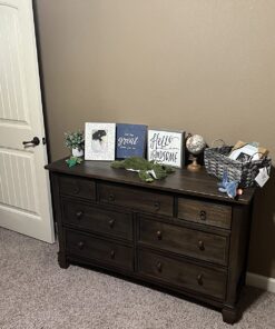 Evolur Cheyenne and Santa Fe Double Dresser, Antique Brown, 54x33x20.3 Inch (Pack of 1) 54x33x20.3 Inch (Pack of 1) English 23 715v7IZGH1L