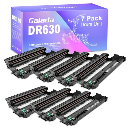 GALADA Compatible DR630 ( Drum Unit Only ) Replacement for Brother DR630 DR-630 for HL-L2300D HL-2380DW DCP-L2540DW MFC-L2720DW MFC-2740DW Printer ( Black, 7 Pack )