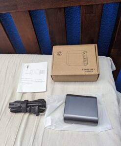 USB C Fast Charger, 160W USB C Charging Station GaN 6-Port USB C Wall Charger Block, Portable Multiport USB C Power Adapter for MacBook Pro/Air,iPad Pro,iPhone 14/13/Mini/Pro/13Pro Max/12 Galaxy Note 40 715wL0lbBL