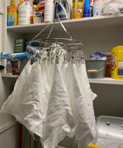 Pro Chef Kitchen Tools Clothes Drying Rack - Round Clothing Racks - Laundry Portable Clothesline Includes 18 Metal Clothespins Hanger Clips Set - Baby Clothes Storage Closet - Herb Hanging Air Dryer 39 715wY7ONsBL