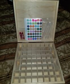 Wooden Essential Oil Box - Holds 52 (5-15 ml) & 6 (10ml Roll-On) Essential Oil Bottles - Perfect Essential Oils Case for Presentations - Protects Your Oils from Damaging Sunlight 1 Count (Pack of 1) 33 715wcyhl2nL