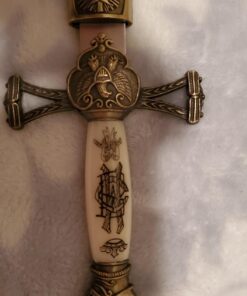 Whetstone Cutlery Medieval Double Edged Stainless Steel Dagger, Brass 37 715wo3McNL