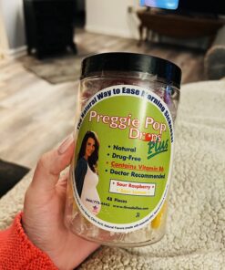 Preggie Pop Drops Plus Fortified with Vitamin B6 - Morning Sickness Relief Fortified with Vitamin B6. Preggie Pops for Relief for Pregnant Women Candy Drops. Sour Raspberry & Sour Lemon 48 Count Sour Raspberry and Sour Lemon 32 715x6Fa1HDL