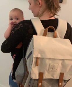 Diaper Bag Backpack Frank Mully Large Multifunction Travel Baby Bag for Mom Dad Cream White 33 715xILpKeWL