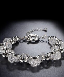 Mytys Fashion Bracelet for Women Wire Mesh Crystal Fishnet Bracelets Bangle for Women Girls Bracelet Style#1 10 715xg35zDxL