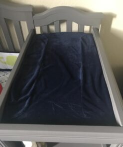 American Baby Company Heavenly Soft Chenille Contoured Changing Table Cover- Navy 23 715yTkbk3uL