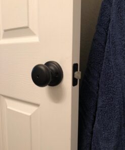 Kwikset Juno Interior Passage Door Knob, Handle For Closet and Hallway Doors, Non-Locking Doorknob in Venetian Bronze, with Microban Protection No Size Transitional 23 715yeo4ALoL