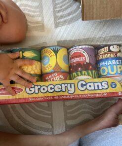 Melissa & Doug Let's Play House! Grocery Cans Play Food Kitchen Accessory ,3+ years- 10 Stackable Cans With Removable Lids 33 715z9B1qV3L 1