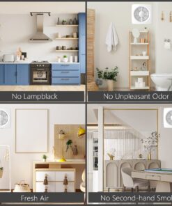 Hon&Guan 6'' Home Ventilation Fan Bathroom Garage Exhaust Fan Ceiling and Wall Mount Exhaust Fan for Kitchen/Bathroom, Super Silent, Strong Exhaust (High CFM) 150D HGA-D 14 715zPEupNBL