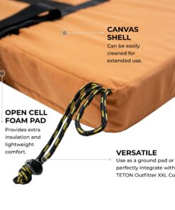 Teton Sports Canvas Camp Pad, Sleeping Pad for Car Camping, Brown Adventurer Camp Pad | 75" x 24" x 2" 16 715zoz RBRL