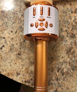 Ankuka Karaoke Microphone for Kids, Bluetooth Karaoke Microphone with LED Lights,Portable 4 in 1 Wireless Microphone Toys Christmas Birthday Gift Home Party Kids Toys for Girls Boys Adults(Rose Gold) Rose Gold 34 716 6kU4NQL