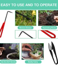Voilamart 14 Piece Bonsai Tools Kit with Case, Carbon Steel Scissor Cutter Shear Set Garden Plant Tools 14PCS Kit 15 716 EiXHRHL