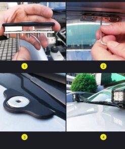 Nilight 90025B Led Light Bar Mounting Brackets 2pcs Universal Hood Led Work Light led Pods Mount Bracket Clamp Holder for SUV Truck Off Road Installed No Need Drilling, 2 Years Warranty,Black 27 716 ITMngsL