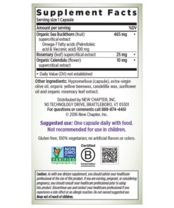 New Chapter Sea Buckthorn Force with Supercritical Organic Sea Buckthorn + Omega 7 + Non-GMO Ingredients - 60 ct Vegetarian Capsules 60 Count 6 716 WA0Gj2L