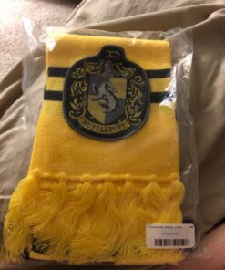 Harry Potter Hufflepuff Patch Knit Scarf,Yellow,One Size 6 7161UlL6qYL