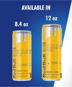 Red Bull Energy Drink, Tropical, Yellow Edition, 12 fl oz (24 Pack) 12 oz. can 18 7161tfU6nxL