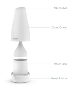 Pure Enrichment® PureSpa™ Essential Oil Diffuser - Compact Ultrasonic Aromatherapy Diffuser, Natural Air Deodorizer, 100ml Water Tank, and Optional Mood Light - Lasts Up to 7 Hours with Auto Shut-Off 26 7162COg9iL