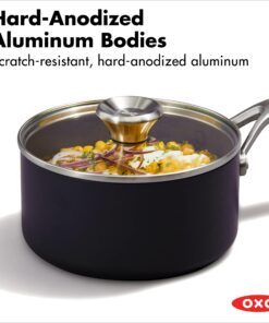 OXO Professional Hard Anodized PFAS-Free Nonstick, 10 Piece Cookware Pots and Pans Set, Induction, Diamond reinforced Coating, Dishwasher Safe, Oven Safe, Black 10-Piece Cookware Pots and Pans Set 13 7162FRKQaAL