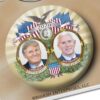 Donald Trump 3 Inch Large Button - Gold Jugate Photo with Mike Pence 2020 4 71634KykXL