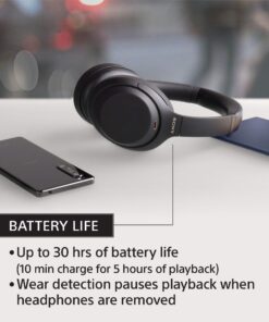 Sony WH-1000XM4 Wireless Premium Noise Canceling Overhead Headphones with Mic for Phone-Call and Alexa Voice Control, Midnight Blue WH1000XM4 Headphones Only 28 7163hY2VDTL