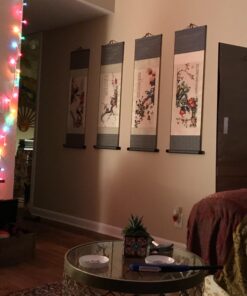 Grace Art Asian Wall Scroll, Set of 4, Four Seasons with Birds 40" x 12" 15 7163l9ntFL