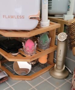 Lipper International 8883 Bamboo Wood 3-Tier Corner Kitchen Storage Shelf, 10" x 10" x 9-1/2" 33 716406 WjrL