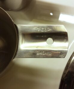 Bellemain One Piece Stainless Steel - Nesting measuring cups for Kitchen for Bakers , Dry - Ml & Oz measuring cup for Liquid, Metal, Set of 6 33 7164M45EEnL