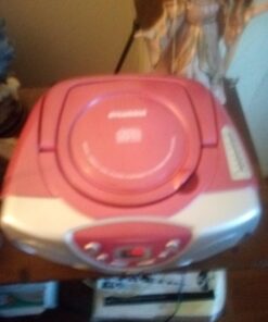 PROSCAN SRCD243 Portable CD Player with AM/FM Radio, Boombox (Pink) Pink 24 7164mWIgagL