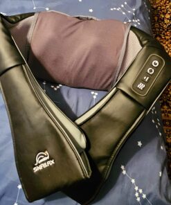 Snailax Cordless Massager - Shiatsu Neck and Shoulder Massager with Heat, Portable, Lumbar, Foot Electric Massage Pillow Black 28 7164pAfZvKL