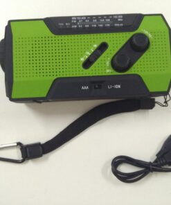 Emergency Crank Weather Radio, AM/FM/NOAA Hand Crank Portable Solar Radio with SOS Alarm, Battery Operated, LED Flashlight & Reading Lamping, 2000mAh Power Bank for Emergency Phone Charge Green 65 7164w5AAgkL