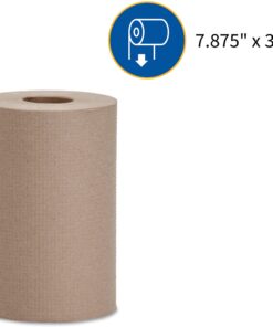Genuine Joe GJO22200 Hard Wound Roll Towel, 350' Length x 7-8/9" Width, Natural (Case of 12) 12 Count (Pack of 1) 11 716547Gys9L