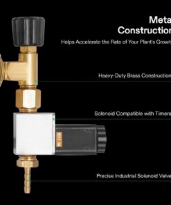 VIVOSUN Hydroponics CO2 Regulator Emitter System with Solenoid Valve Flowmeter for Grow Room Grow Tent Garden House Aquarium 30 71655iQHvGL